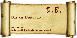 Dinka Beatrix névjegykártya