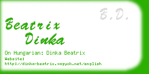 beatrix dinka business card